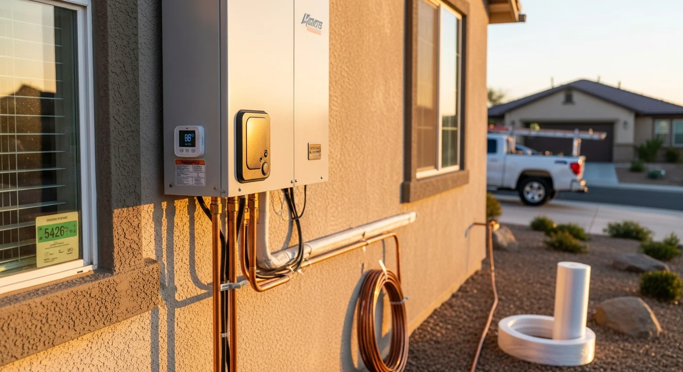 Heating system installation in residential basement