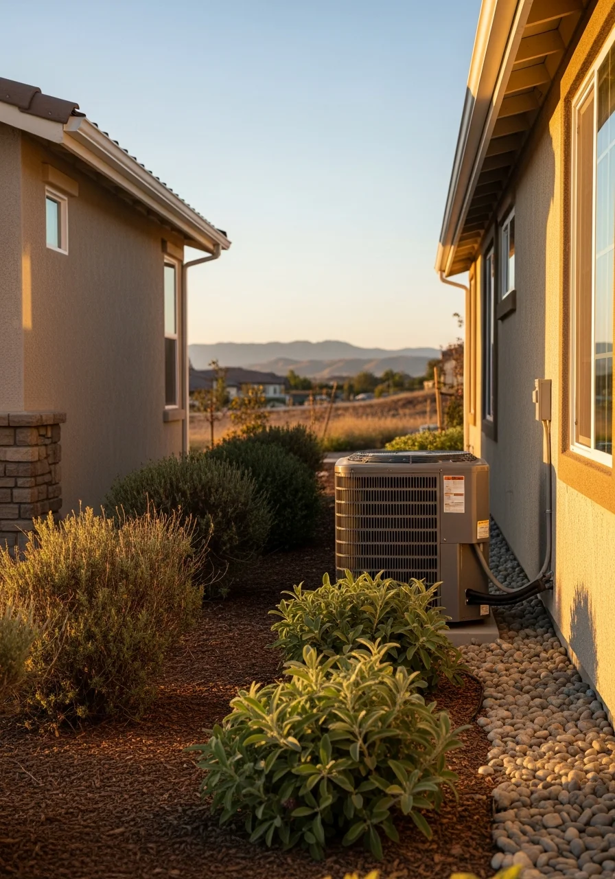 Wildomar home exterior with landscape typical of the area's suburban-rural transition zone.